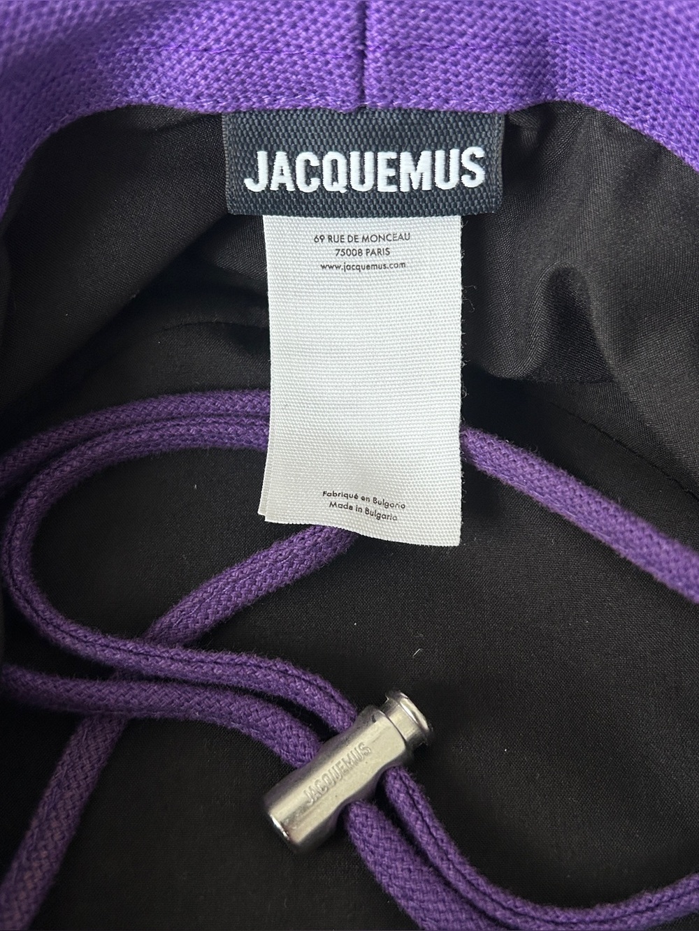 Jacquemus • Le Bob Artichaut •  Frayed Bucket Hat - Purple - Preowned - Sz 60 L - Picture 4 of 5